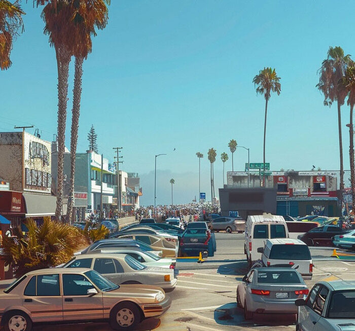 venice beach parking lot with ParkVIP